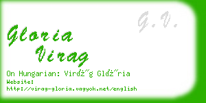 gloria virag business card